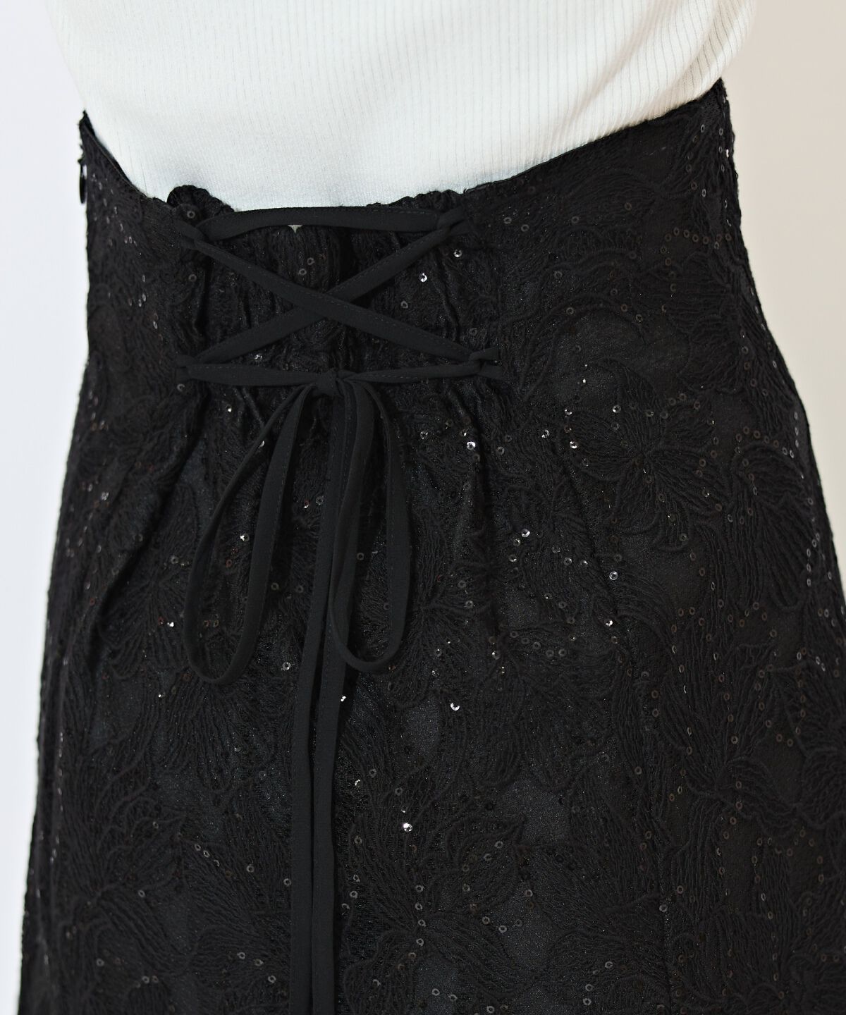 WILLSELECTION「スパンコールレースマーメイドスカート」|フレア|