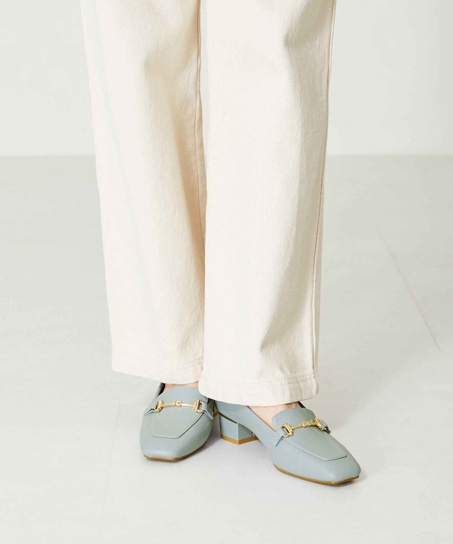 WA Oriental TRaffic「【定番】メタリックラインビットヒールローファー/42101」|ローファー|