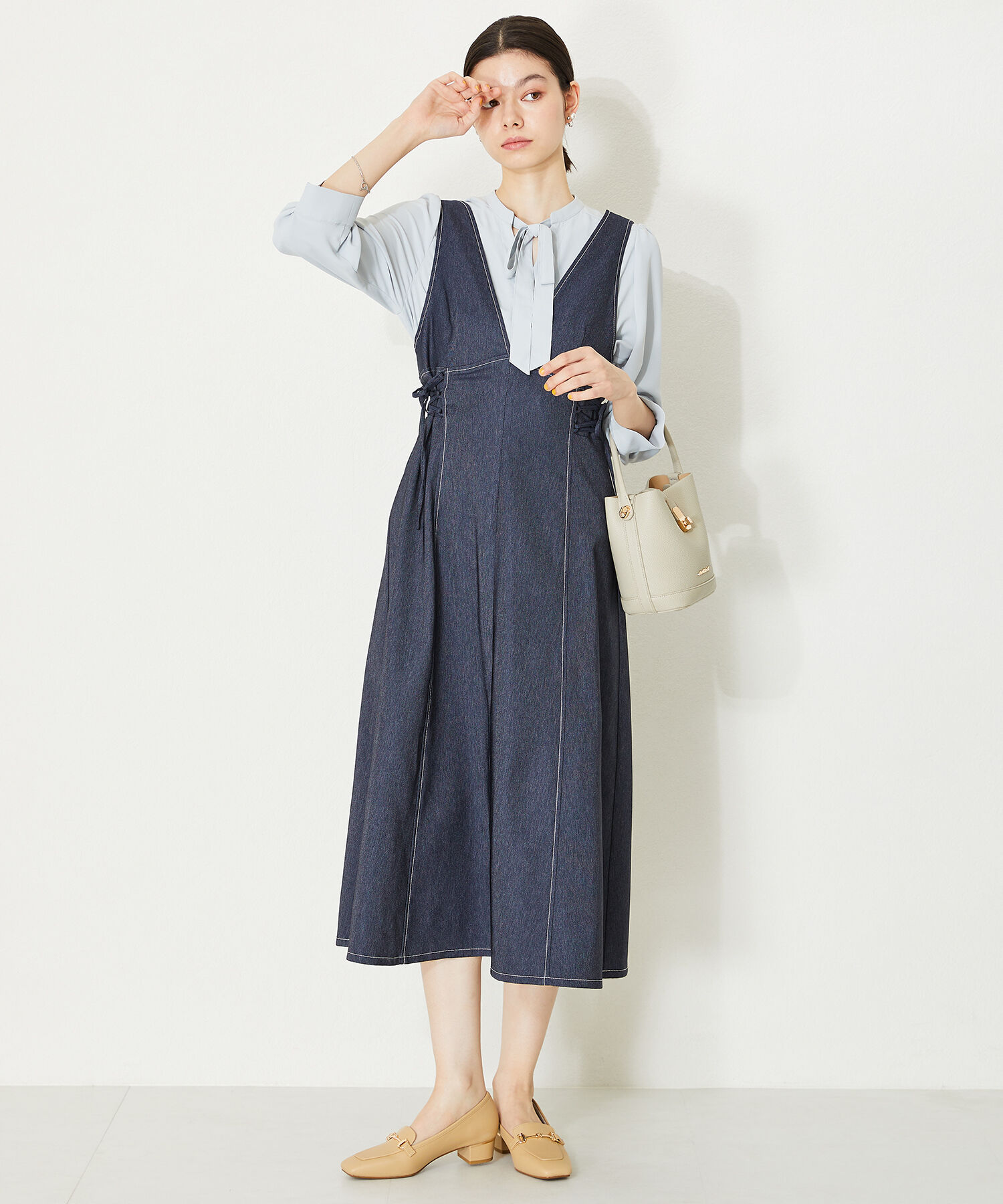 WA Oriental TRaffic「【定番】メタリックラインビットヒールローファー/42101」|ローファー|