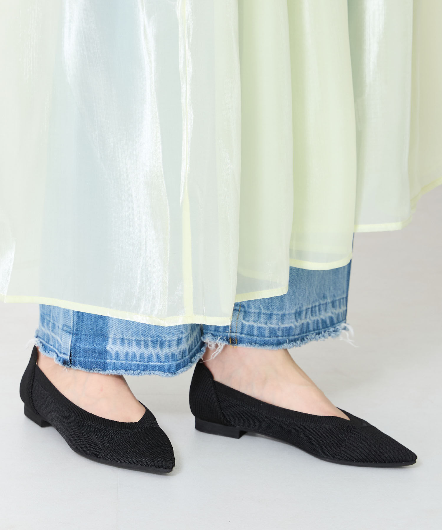 WA Oriental TRaffic「●人気アイテム● 軽量 シアー ニットパンプス /52108 柔らかい クッション」|パンプス|