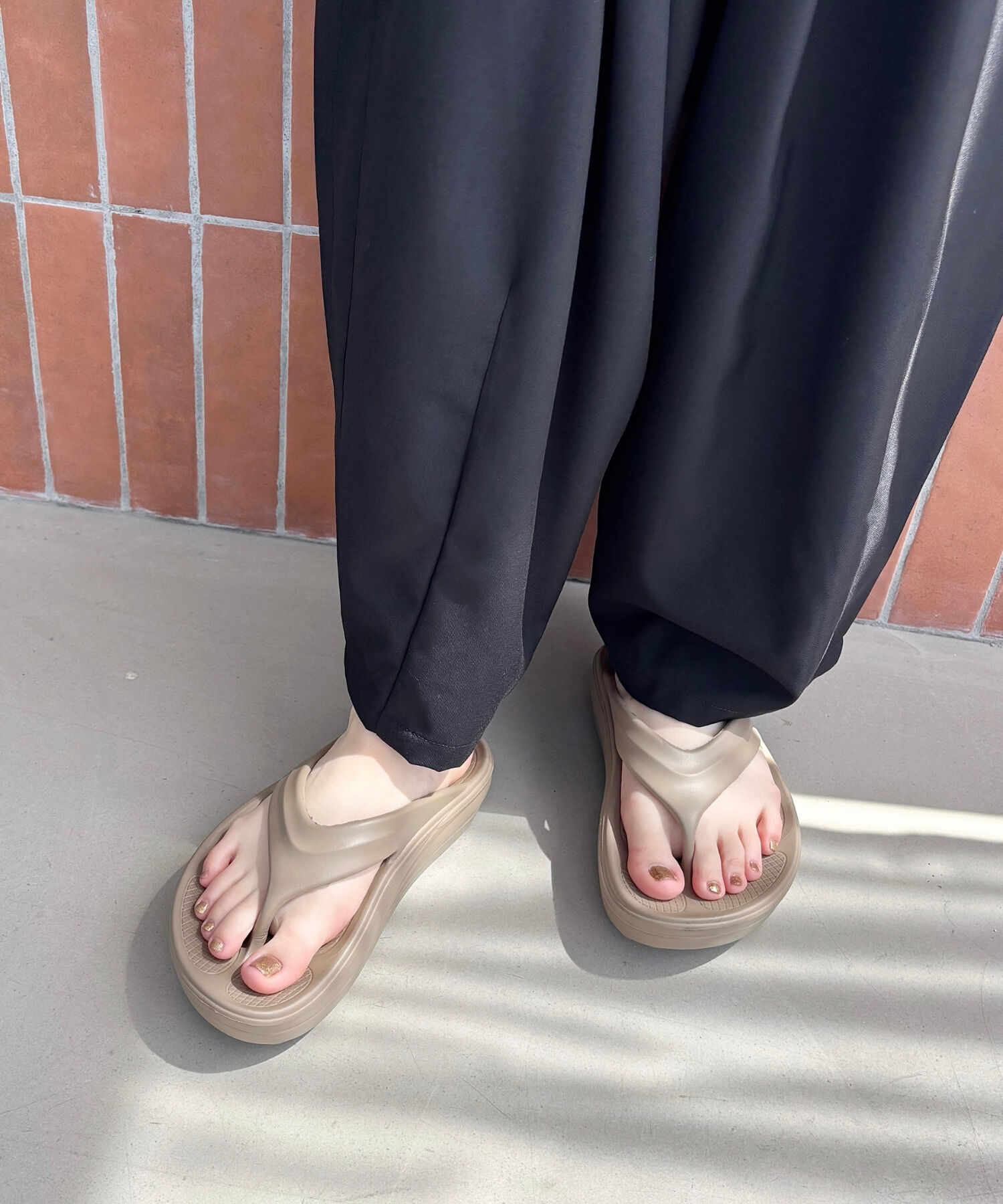 ORiental TRaffic「【リカバリーサンダル】●大人気アイテム●厚底EVAトングサンダル/OT3226 厚底 トング サンダル 」|サンダル|