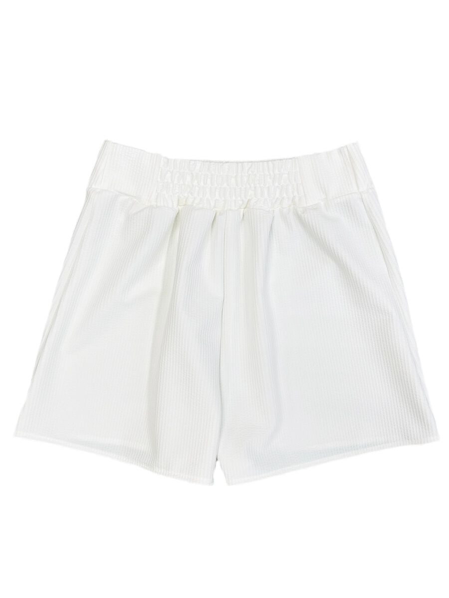 PEAK&PINE「無地ボタン付きAラインハイウエストショートパンツ」|その他|