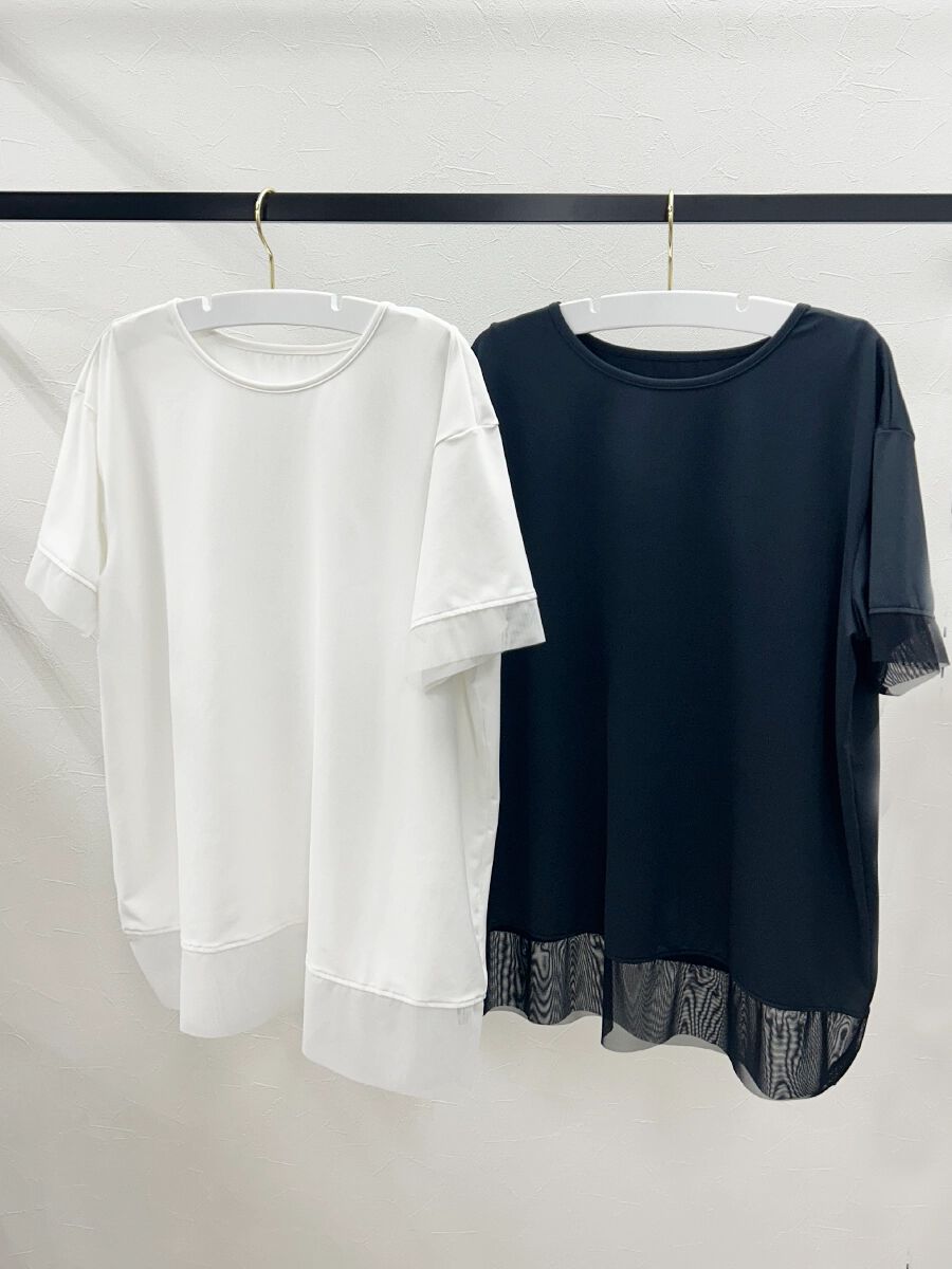 ALBOVE「UVカットメッシュストレートTシャツ」|スポーツ|ホワイト