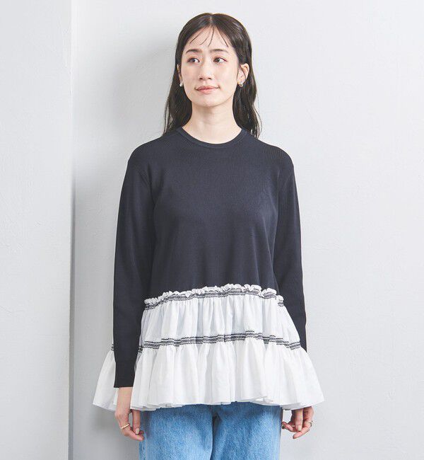 UNITED ARROWS「エンブロ ティアード コンビニット」|ニット・セーター|