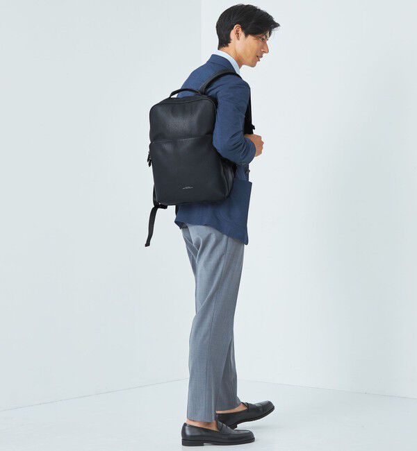 UNITED ARROWS green label relaxing「シボ レザーライク バックパック」|リュック|