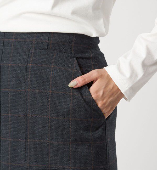 UNITED ARROWS green label relaxing「［size SHORT/TALLあり］キチントボトムス サキソニー Iライン スリム スカート」|タイト|