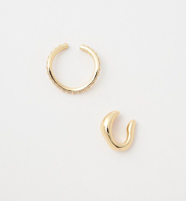 UNITED ARROWS green label relaxing「【WEB限定】2本セット イヤーカフ（キュービックジルコニア） / イヤカフ」|イヤリング|