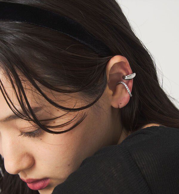 UNITED ARROWS green label relaxing「【WEB限定】2本セット イヤーカフ（キュービックジルコニア） / イヤカフ」|イヤリング|SILVER