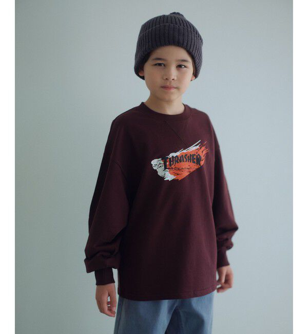 UNITED ARROWS green label relaxing「【別注】＜THRASHER＞プリントスウェット / トレーナー / キッズ  140cm-160cm」|スウェット・ジャージ|WINE
