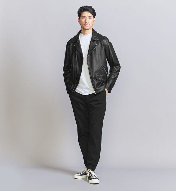 BEAUTY&YOUTH UNITED ARROWS「【WEB限定 WARDROBE SMART】 シープ ダブル ライダースジャケット」|ライダースジャケット|