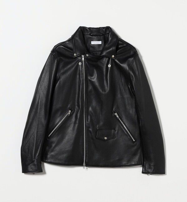 BEAUTY&YOUTH UNITED ARROWS「【WEB限定 WARDROBE SMART】 シープ ダブル ライダースジャケット」|ライダースジャケット|