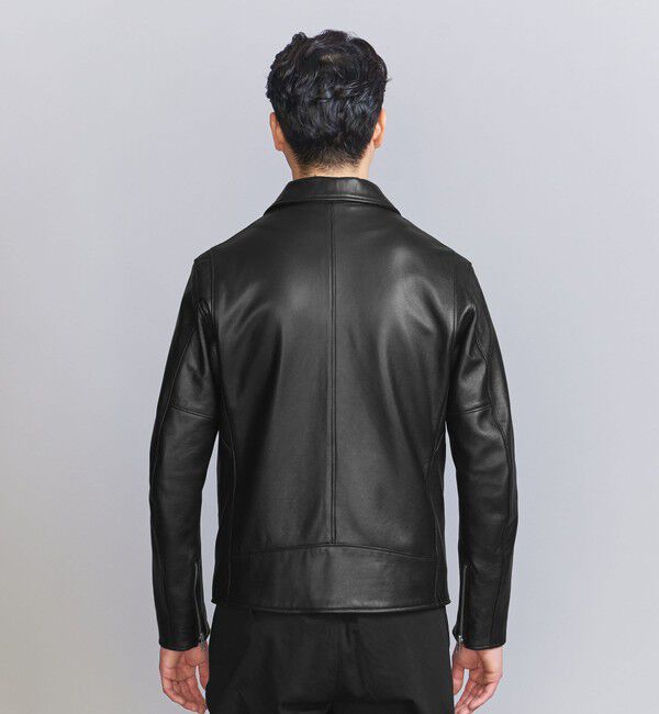 BEAUTY&YOUTH UNITED ARROWS「【WEB限定 WARDROBE SMART】 シープ ダブル ライダースジャケット」|ライダースジャケット|