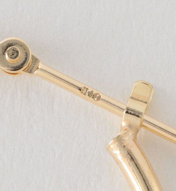 BEAUTY&YOUTH UNITED ARROWS「K10イエローゴールド パイプピアス」|ピアス|