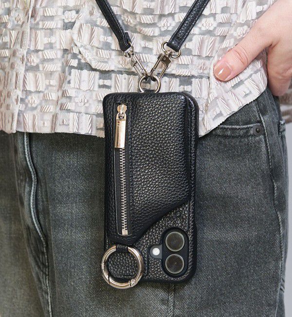 BEAUTY&YOUTH UNITED ARROWS「＜ajew＞CADENAS ストラップ iPhone16ケース」|モバイルケース|BLACK