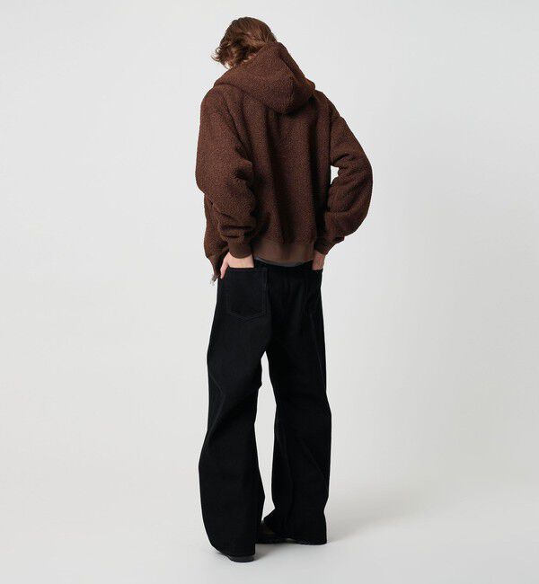 MONKEY TIME「ボアフリース フルジップ フーディー」|カーディガン|