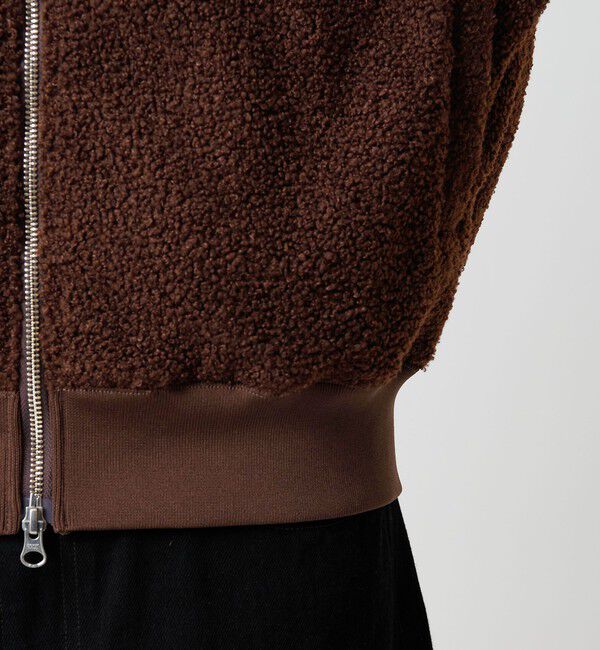 MONKEY TIME「ボアフリース フルジップ フーディー」|カーディガン|