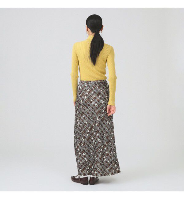 Ray BEAMS 「チェック フラワー プリント タイト スカート」|スカート|