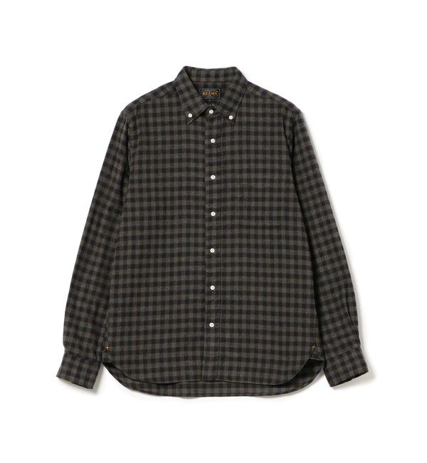BEAMS PLUS「BEAMS PLUS / シャギーギンガムチェック ボタンダウンシャツ」|シャツ・ブラウス|