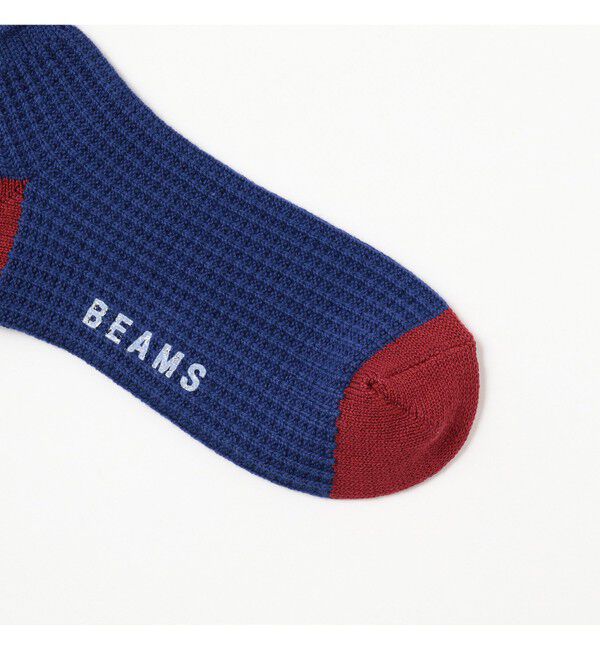 BEAMS「BEAMS / 2トーン ワッフル アンクル ソックス」|ソックス|