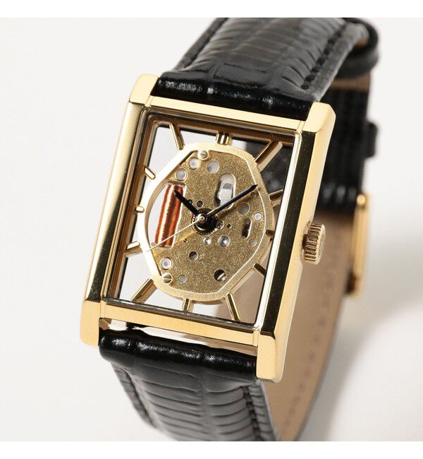 BEAMS「スケルトン スクエア ウォッチ」|腕時計|