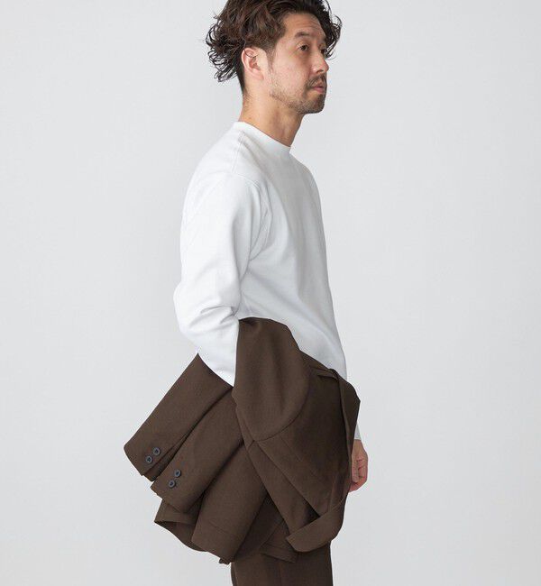 SHIPS「SHIPS:  ハイゲージ クルーネック ダンボールニット 長袖Tシャツ」|Tシャツ・カットソー|