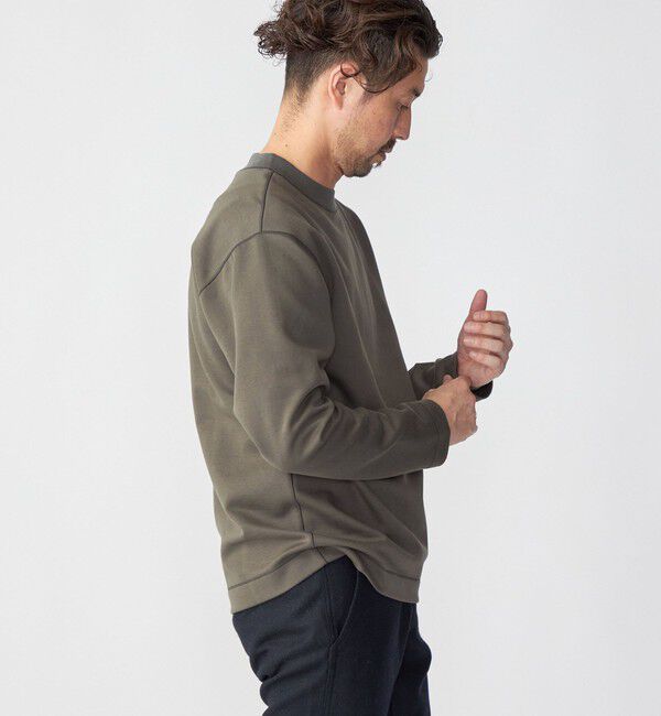 SHIPS「SHIPS:  ハイゲージ クルーネック ダンボールニット 長袖Tシャツ」|Tシャツ・カットソー|