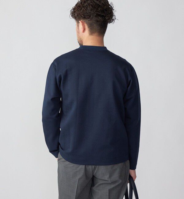 SHIPS「SHIPS:  ハイゲージ クルーネック ダンボールニット 長袖Tシャツ」|Tシャツ・カットソー|