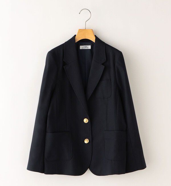 SHIPS KIDS「SHIPS KIDS:メタル 2ボタン ジャケット(140～150cm)」|テーラードジャケット|ネイビー