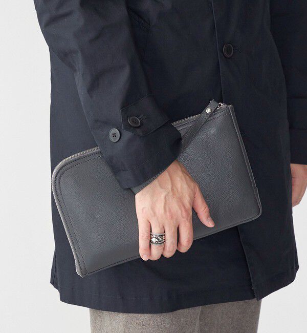 SHIPS「SHIPS: スマート レザー クラッチバッグ」|クラッチバッグ|