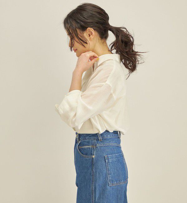 SHIPS for women「〈手洗い可能〉サフィラン リネン シャツ」|シャツ・ブラウス|