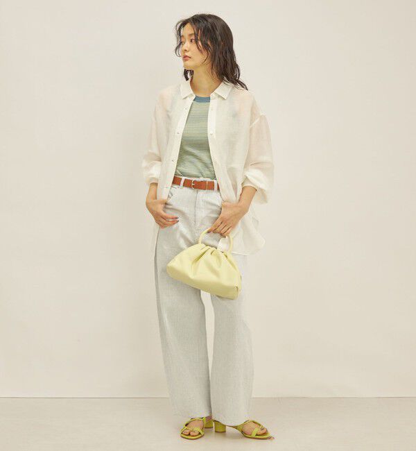 SHIPS for women「〈手洗い可能〉サフィラン リネン シャツ」|シャツ・ブラウス|