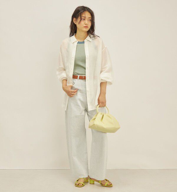 SHIPS for women「〈手洗い可能〉サフィラン リネン シャツ」|シャツ・ブラウス|