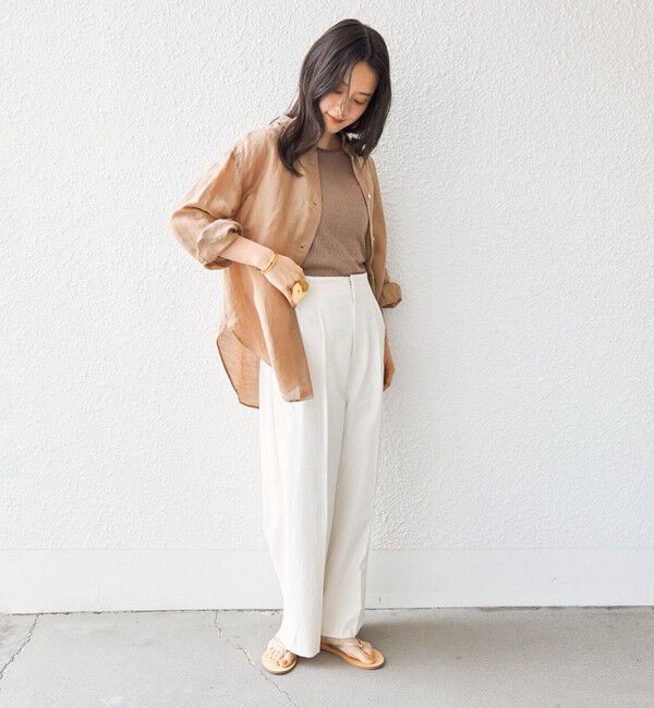 SHIPS for women「〈手洗い可能〉サフィラン リネン シャツ」|シャツ・ブラウス|