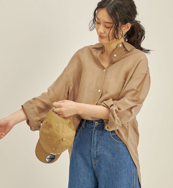 SHIPS for women「〈手洗い可能〉サフィラン リネン シャツ」|シャツ・ブラウス|