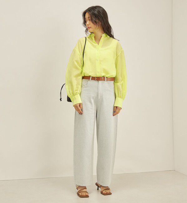 SHIPS for women「〈手洗い可能〉サフィラン リネン シャツ」|シャツ・ブラウス|