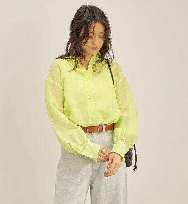 SHIPS for women「〈手洗い可能〉サフィラン リネン シャツ」|シャツ・ブラウス|