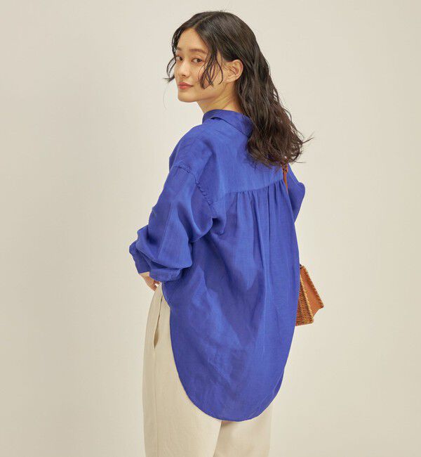 SHIPS for women「〈手洗い可能〉サフィラン リネン シャツ」|シャツ・ブラウス|