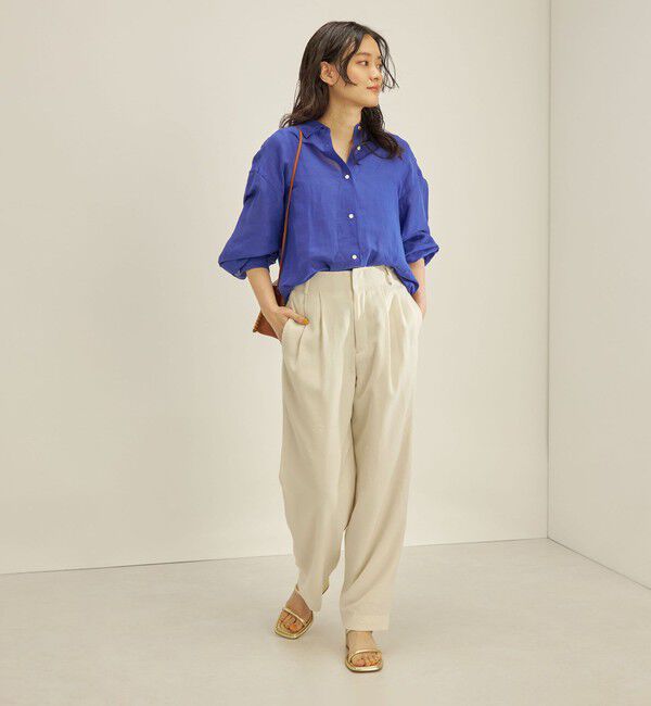SHIPS for women「〈手洗い可能〉サフィラン リネン シャツ」|シャツ・ブラウス|