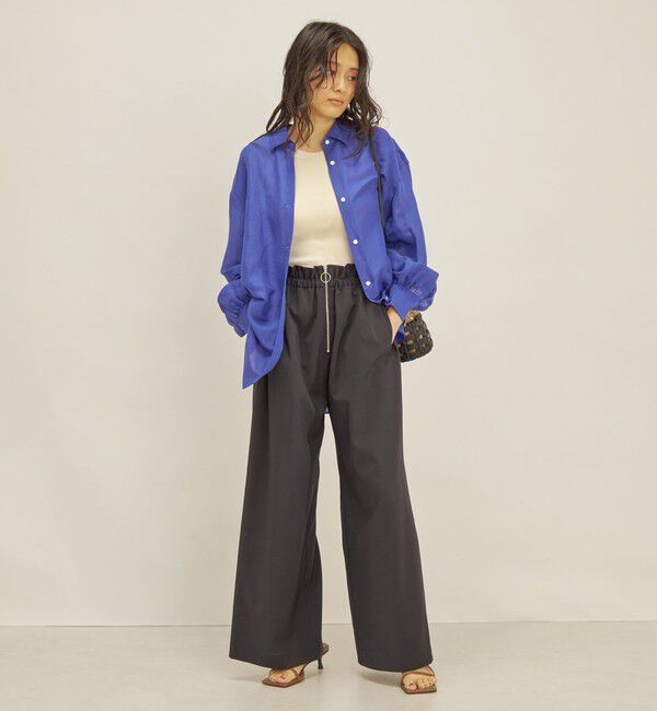 SHIPS for women「〈手洗い可能〉サフィラン リネン シャツ」|シャツ・ブラウス|