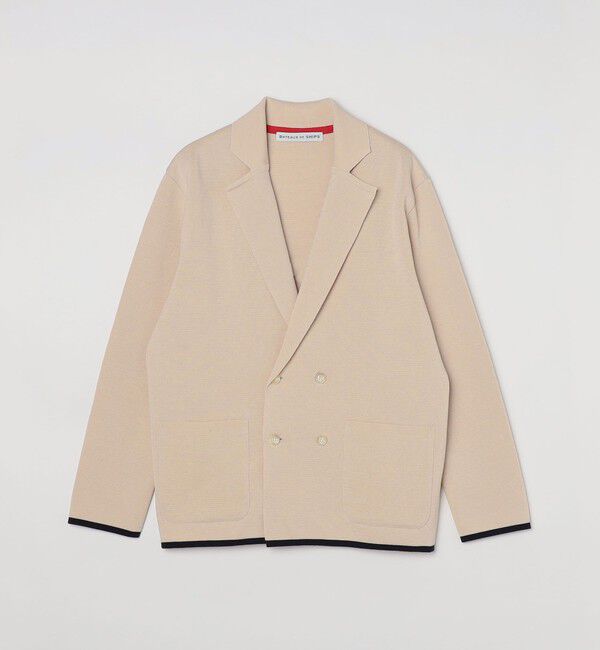 SHIPS「BATEAUX DE SHIPS: ミラノリブ ダブルブレスト ジャケット」|テーラードジャケット|ナチュラル