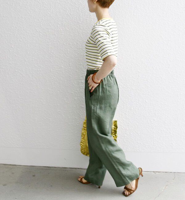 SHIPS any「SHIPS any:〈洗濯機可能〉テレコ リブ ハーフスリーブ TEE」|Tシャツ・カットソー|