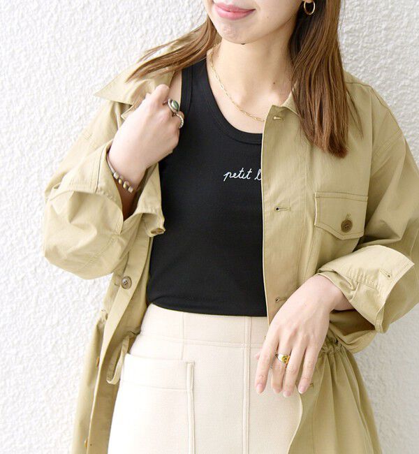 SHIPS any「【SHIPS any別注】PETIT BATEAU:ロゴ  タンクトップ 23SS」|タンクトップ|ブラック