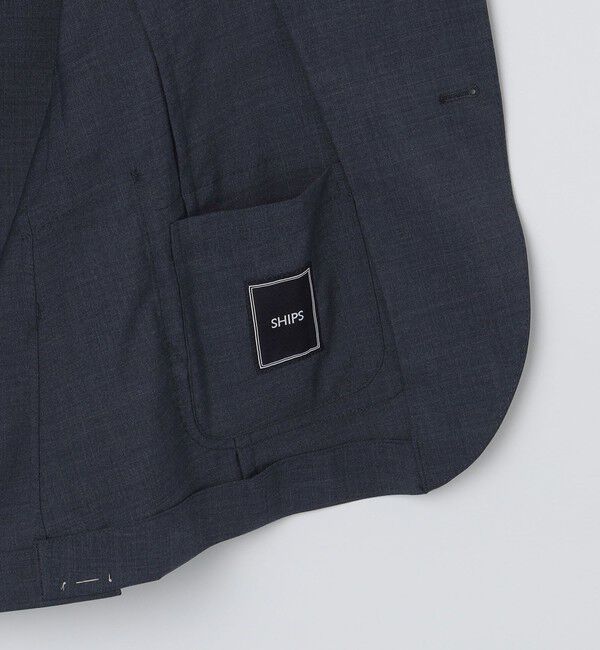 SHIPS「SHIPS:〈洗濯機可能〉 無地  ロイヤルブルー ジャケット」|テーラードジャケット|