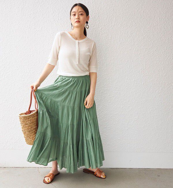 SHIPS for women「PLA シアー ワッフル ヘンリーネック プルオーバー◇」|Tシャツ・カットソー|