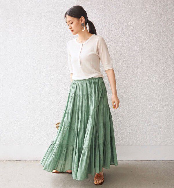 SHIPS for women「PLA シアー ワッフル ヘンリーネック プルオーバー◇」|Tシャツ・カットソー|