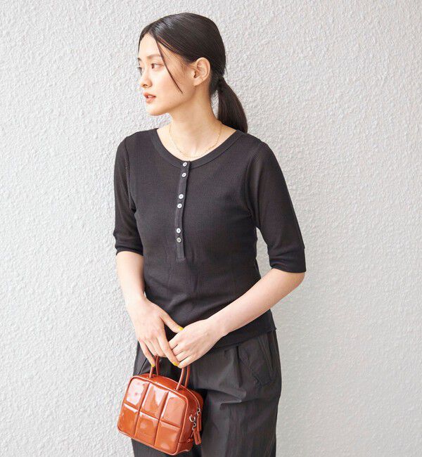 SHIPS for women「PLA シアー ワッフル ヘンリーネック プルオーバー◇」|Tシャツ・カットソー|