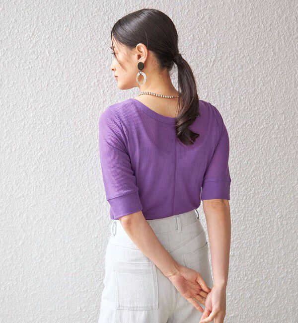 SHIPS for women「PLA シアー ワッフル ヘンリーネック プルオーバー◇」|Tシャツ・カットソー|