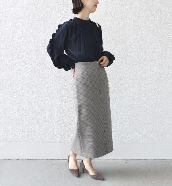 SHIPS for women「〈手洗い可能〉割繊 フリル デザイン ブラウス 24SS ◇」|シャツ・ブラウス|