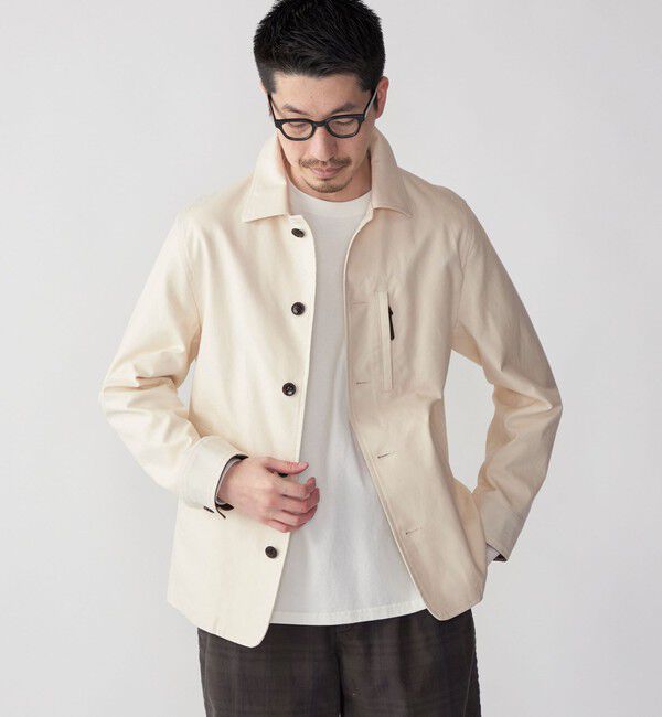 SHIPS「SHIPS: 高密度 コットンオックス ユーティリティ ジャケット」|テーラードジャケット|ホワイト