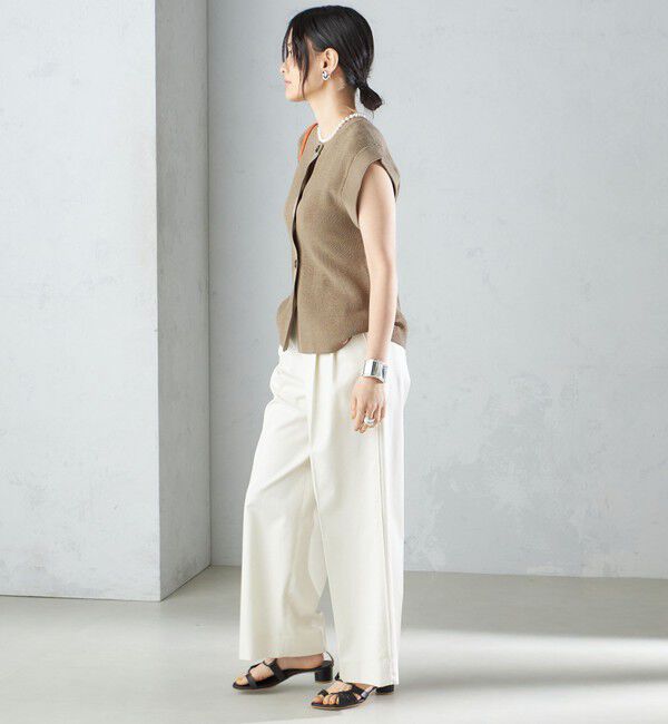 SHIPS for women「〈手洗い可能〉ギマ コットン Aライン シルエット ベスト」|ベスト・ジレ|